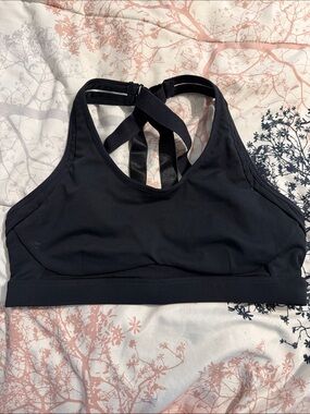 Fabletics Black Crisscross Back Sports Bra